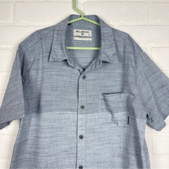 Billabong Short sleeve button down Boys Blue colour block size Medium - Picture 3 of 10
